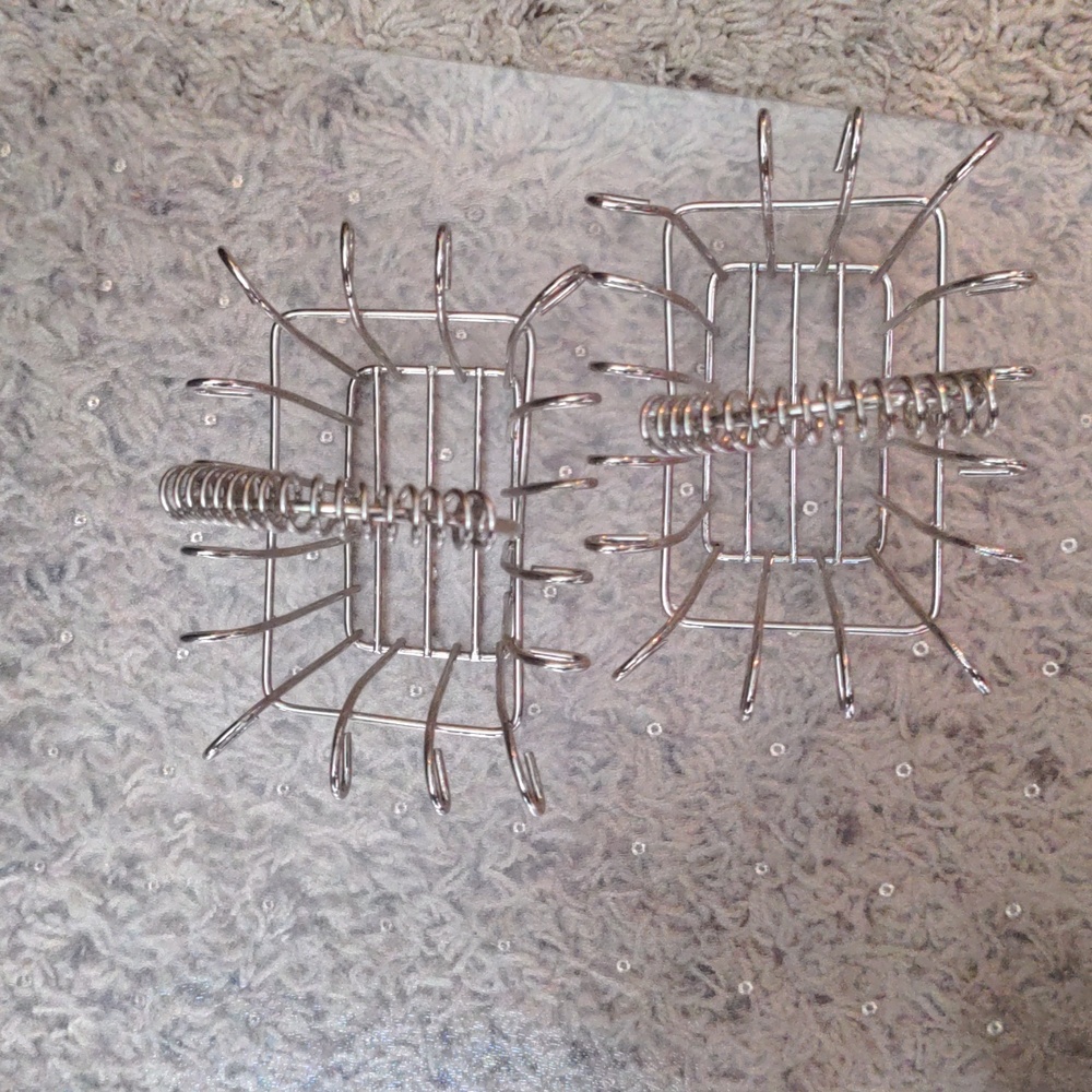 Set of 2 square metal baskets
